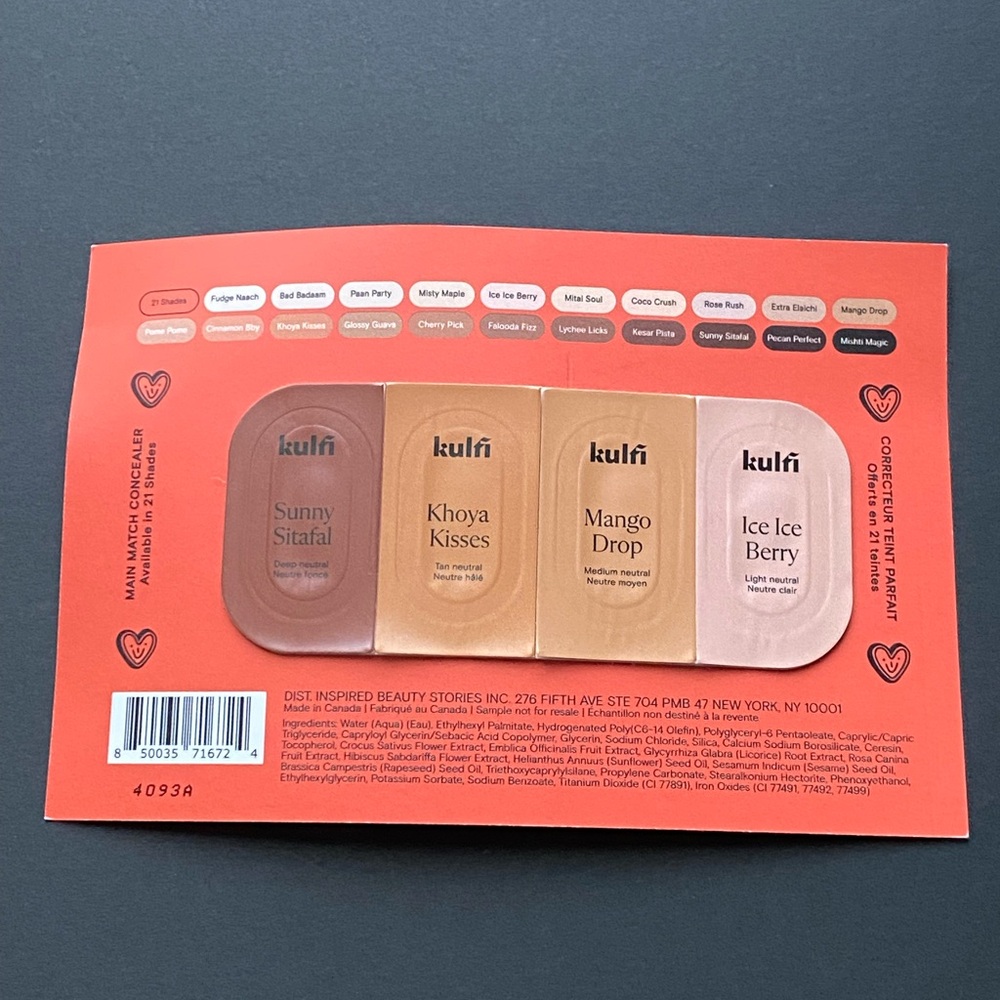 Kulfi Main Match Concealer SAMPLE